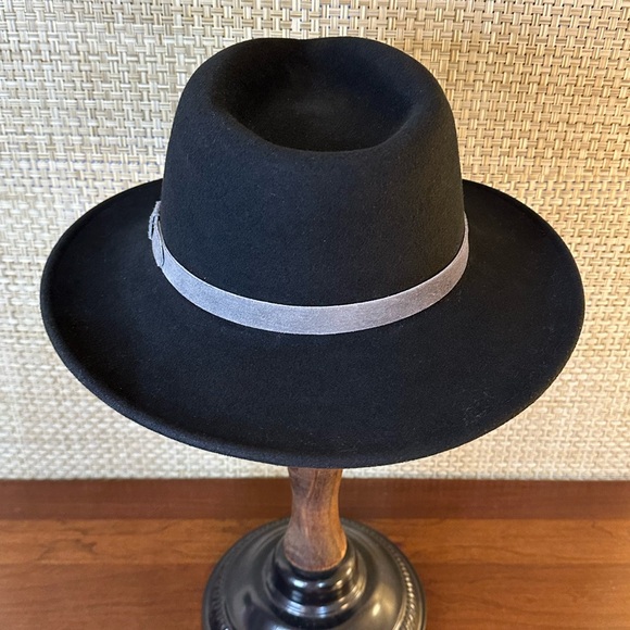 🌟HP🌟VTG 1980s-90s Black Wool Wind River Outback Hat by Bailey Unisex USA M - Picture 8 of 11